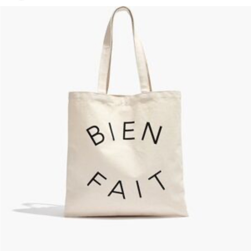 Madewell Bien Fait Reusable khaki Canvas Tote